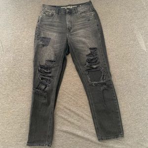 American Eagle distressed mom jeans